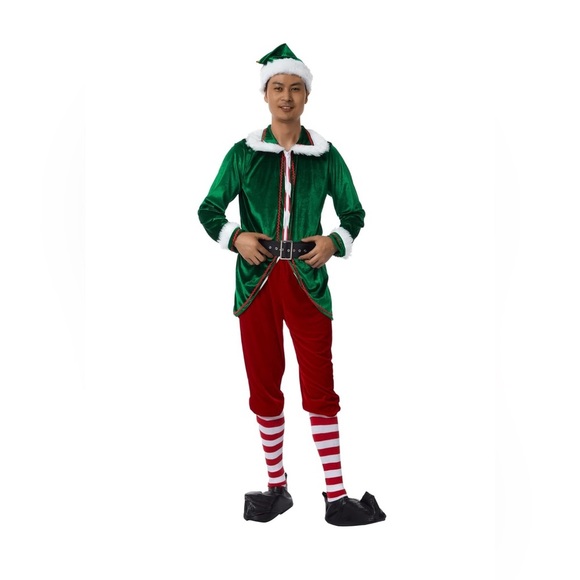 Michellecmm Christmas Santa Elf Costume Set Santa Claus/men size 3XL - Picture 3 of 10